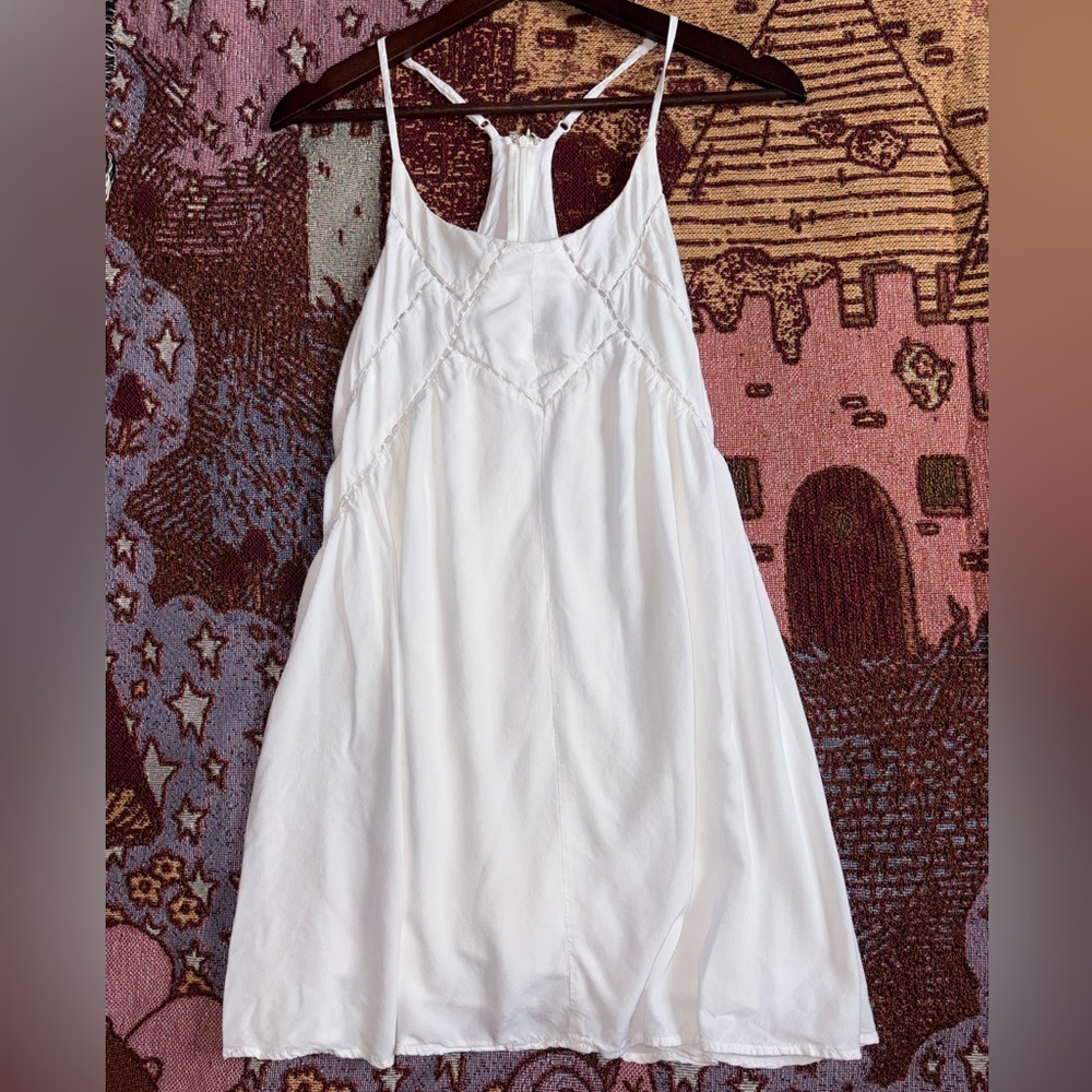 Lulus Easy Honey Ivory Slip Sun Dress Relaxed & Flowy Boho Farmhouse - Medium - Picture 2 of 9